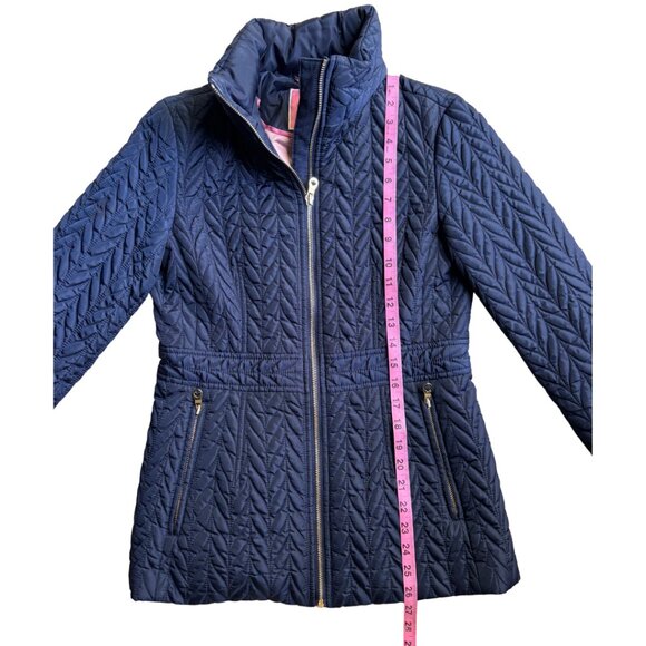 Kate Spade Quilted Navy Puffer Jacket XS - Picture 2 of 11